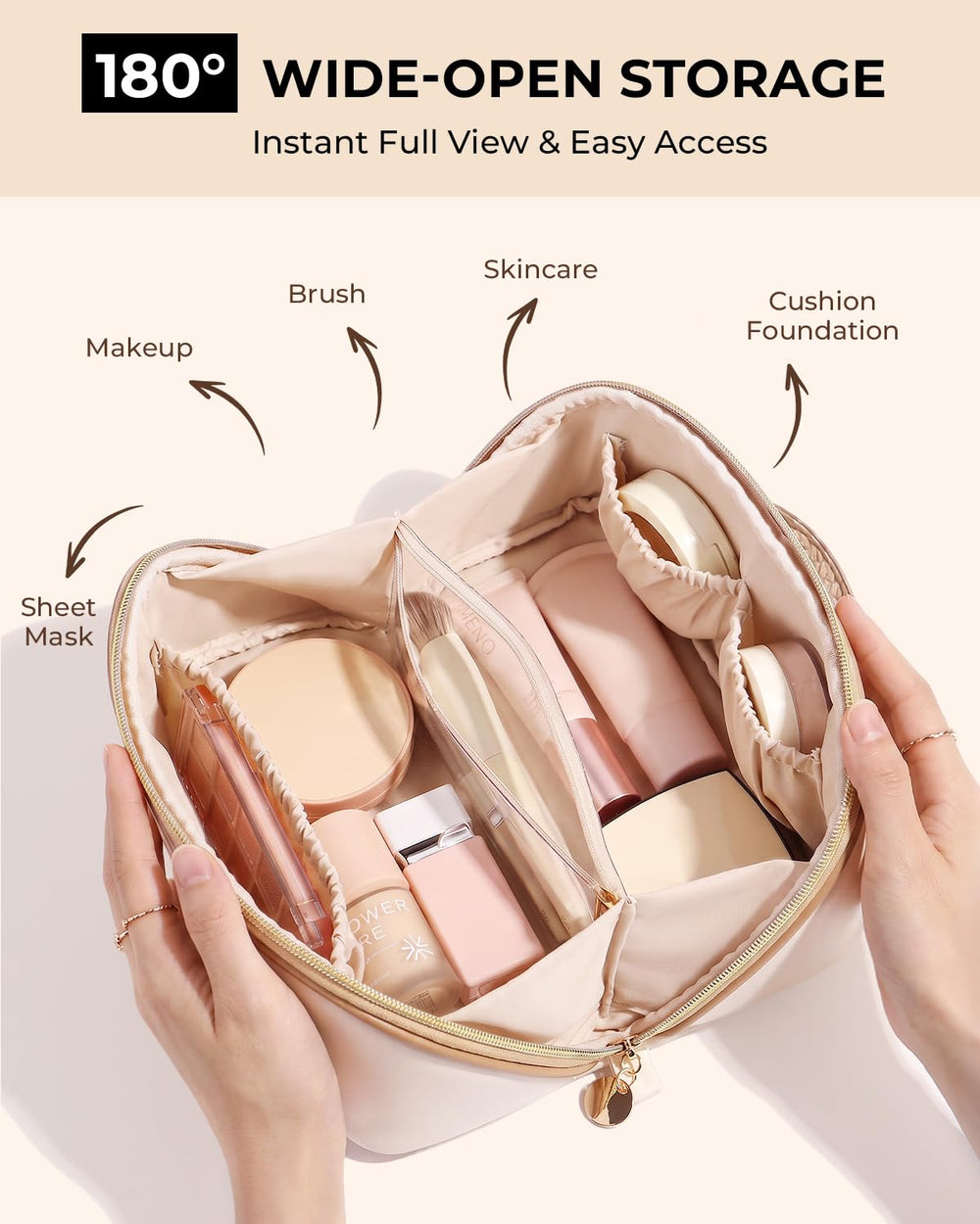 Prite vegan leather texture close-up highlighting easy wipe-clean benefit