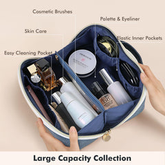 Prite interior compartments neatly organized for palettes bottles and tools