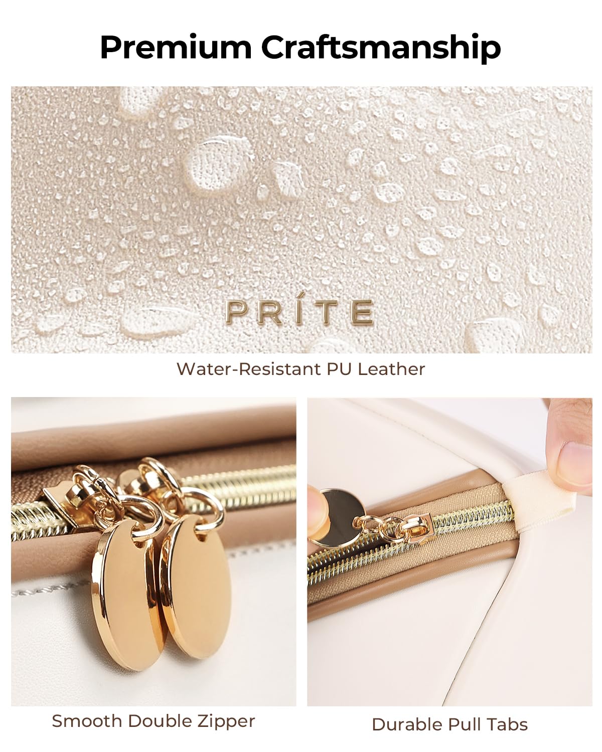 Prite medium and large size comparison showing fit and capacity