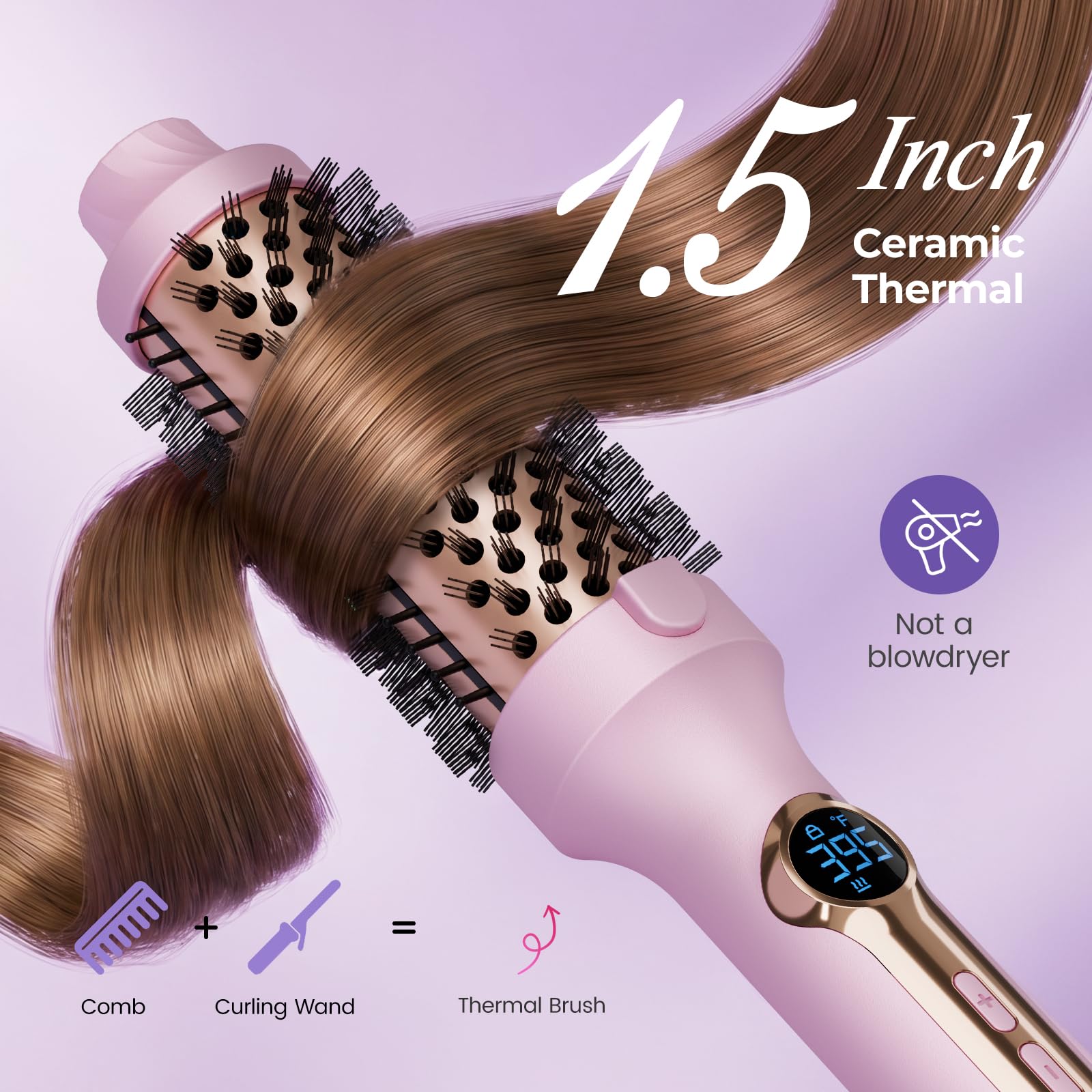 PRITECH LED display close-up showing temperature control for precise styling