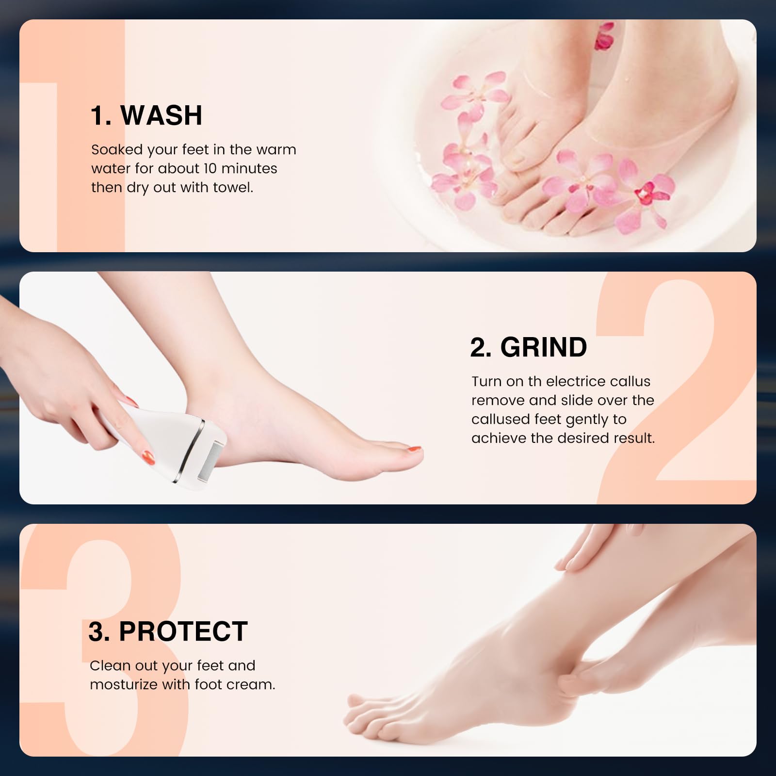 PRITECH placed on bathroom counter showing at-home pedicure setup