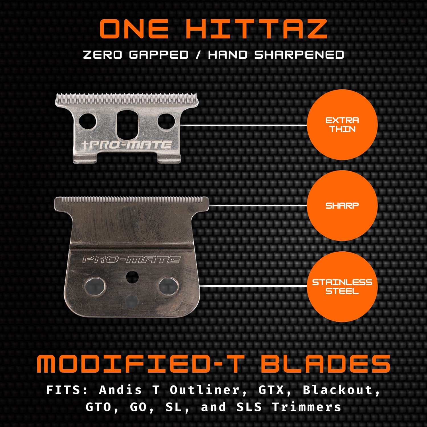 PRO-MATE blade mounted on Andis trimmer showing immediate compatibility benefit