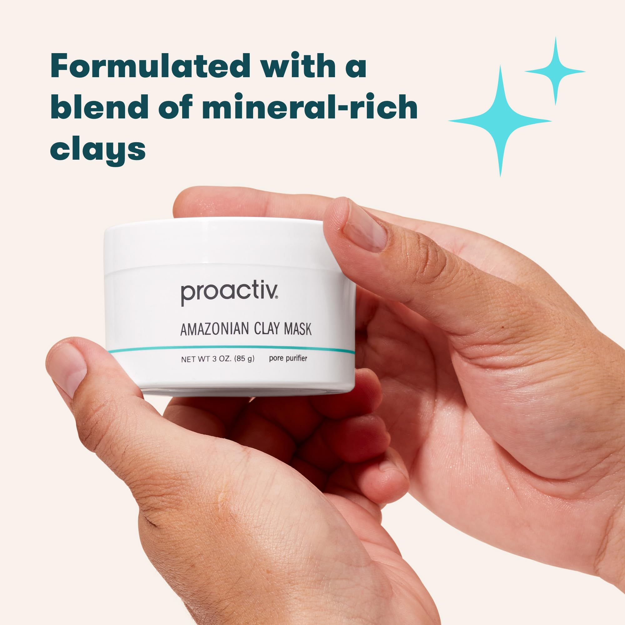Proactiv texture close-up of creamy clay mask, shows smooth moisturizing finish