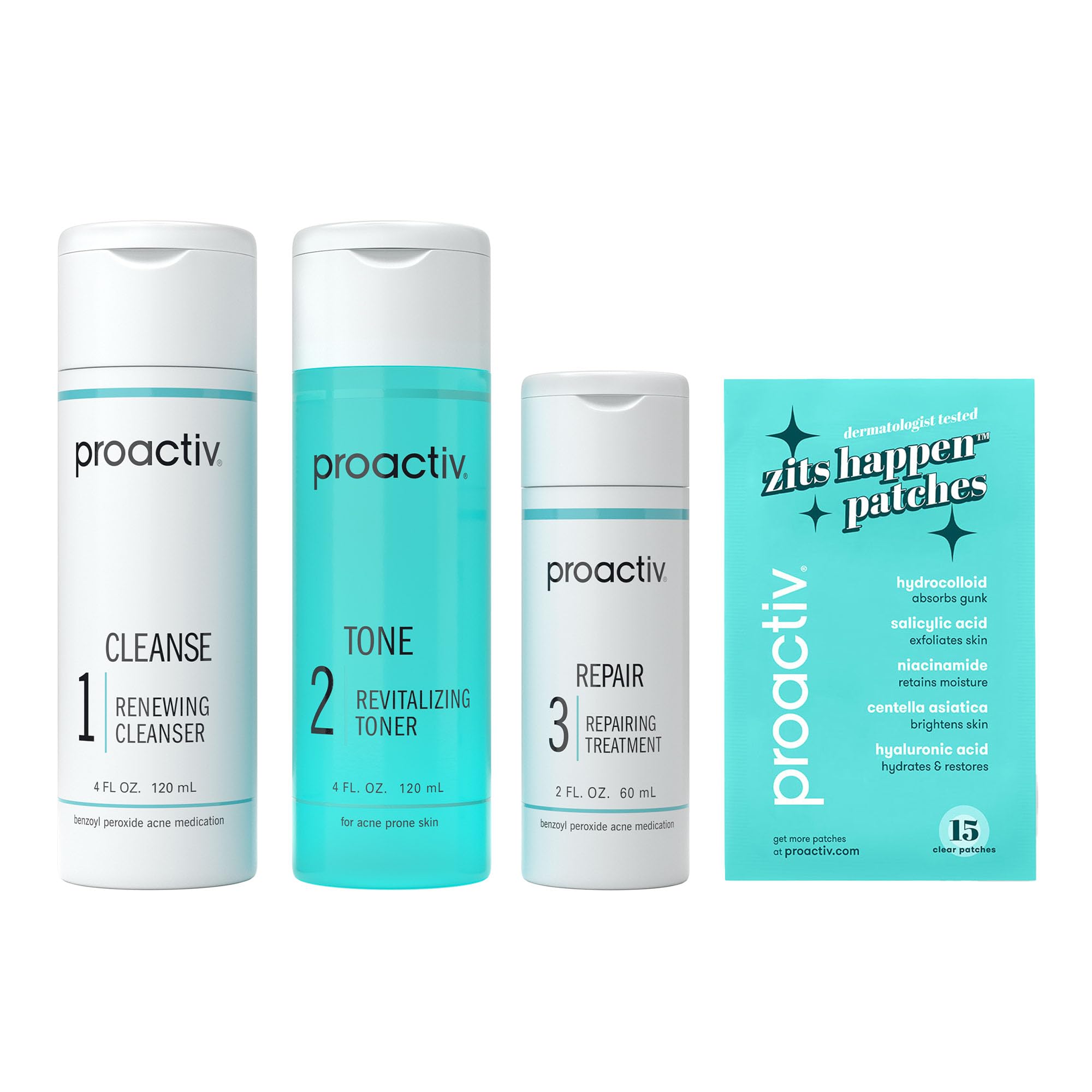 Proactiv front packaging showing 3-step kit and 60-day supply benefit