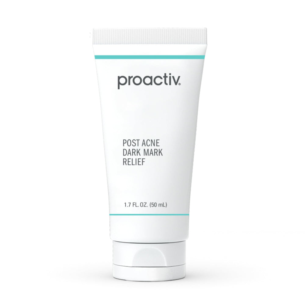 Proactiv front packaging showing product and clear benefit of targeted dark mark care