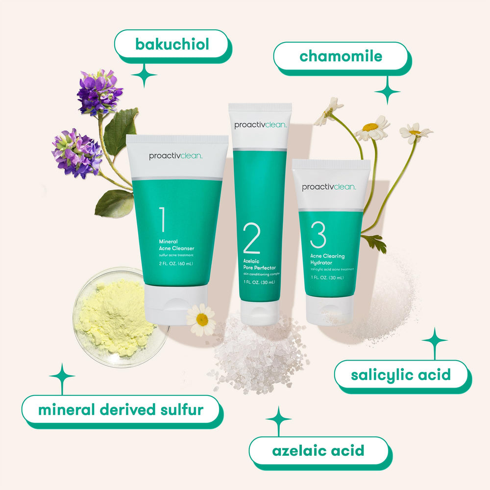 Proactiv kit styled in bathroom lifestyle scene showing daily routine convenience