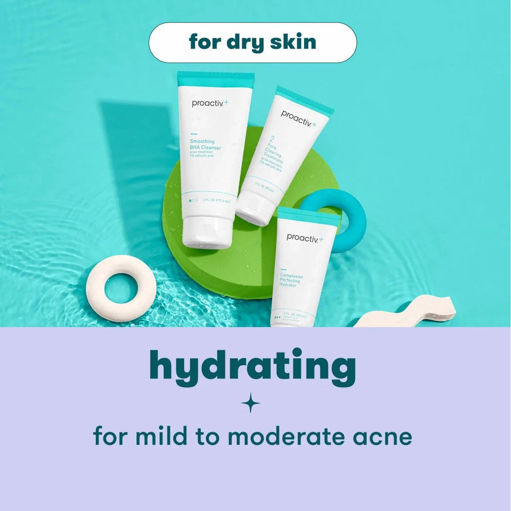 Proactiv products staged on bathroom counter illustrating simple routine