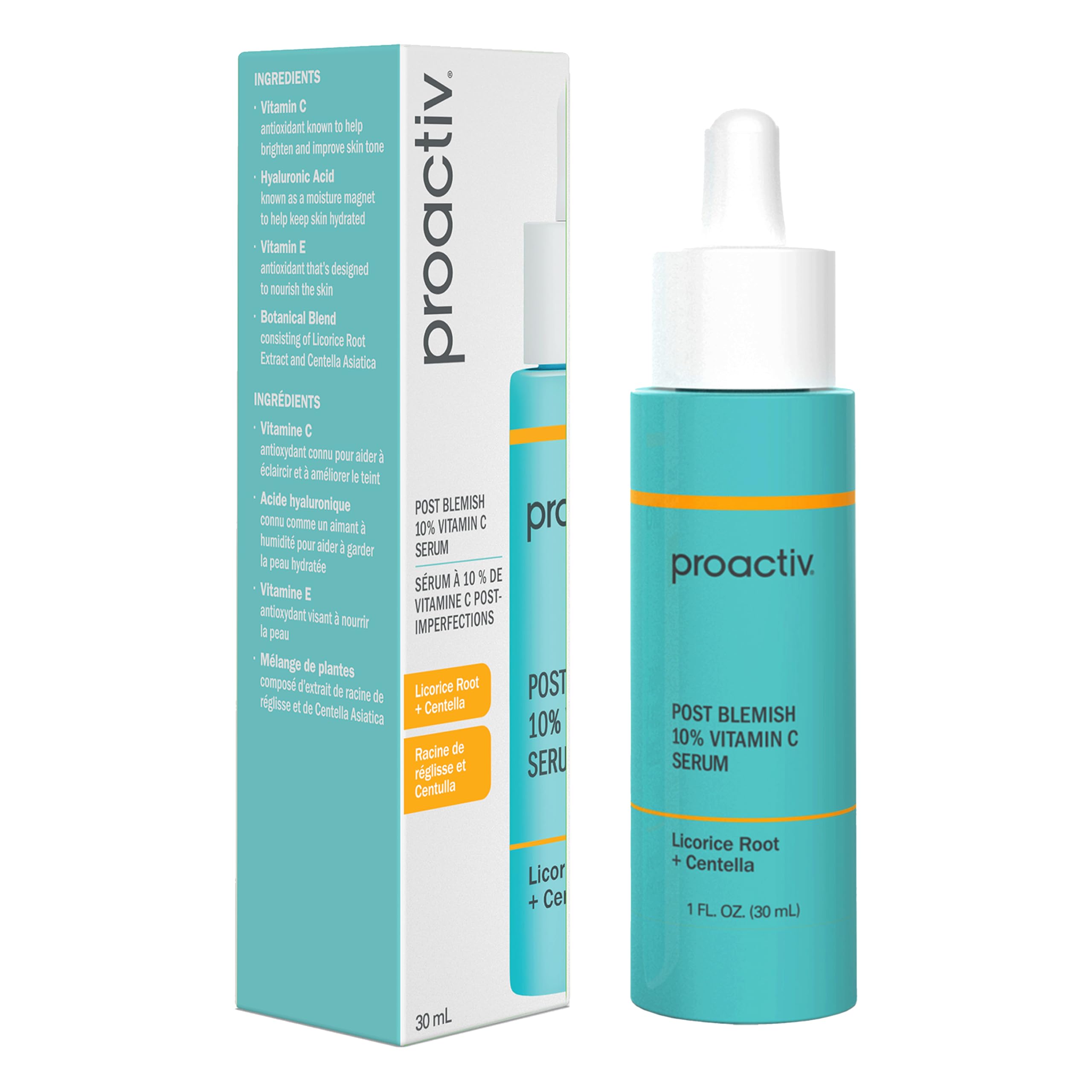Proactiv serum front packaging showing brightening formula benefits