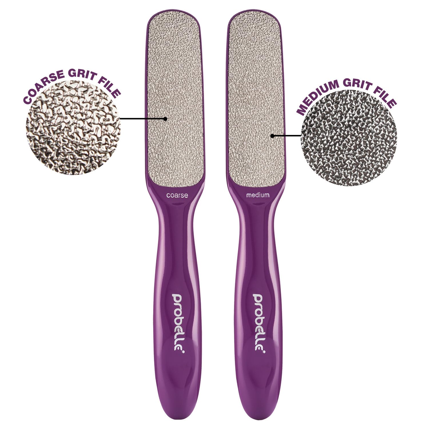 Probelle before and after feet image highlighting smoother skin benefit
