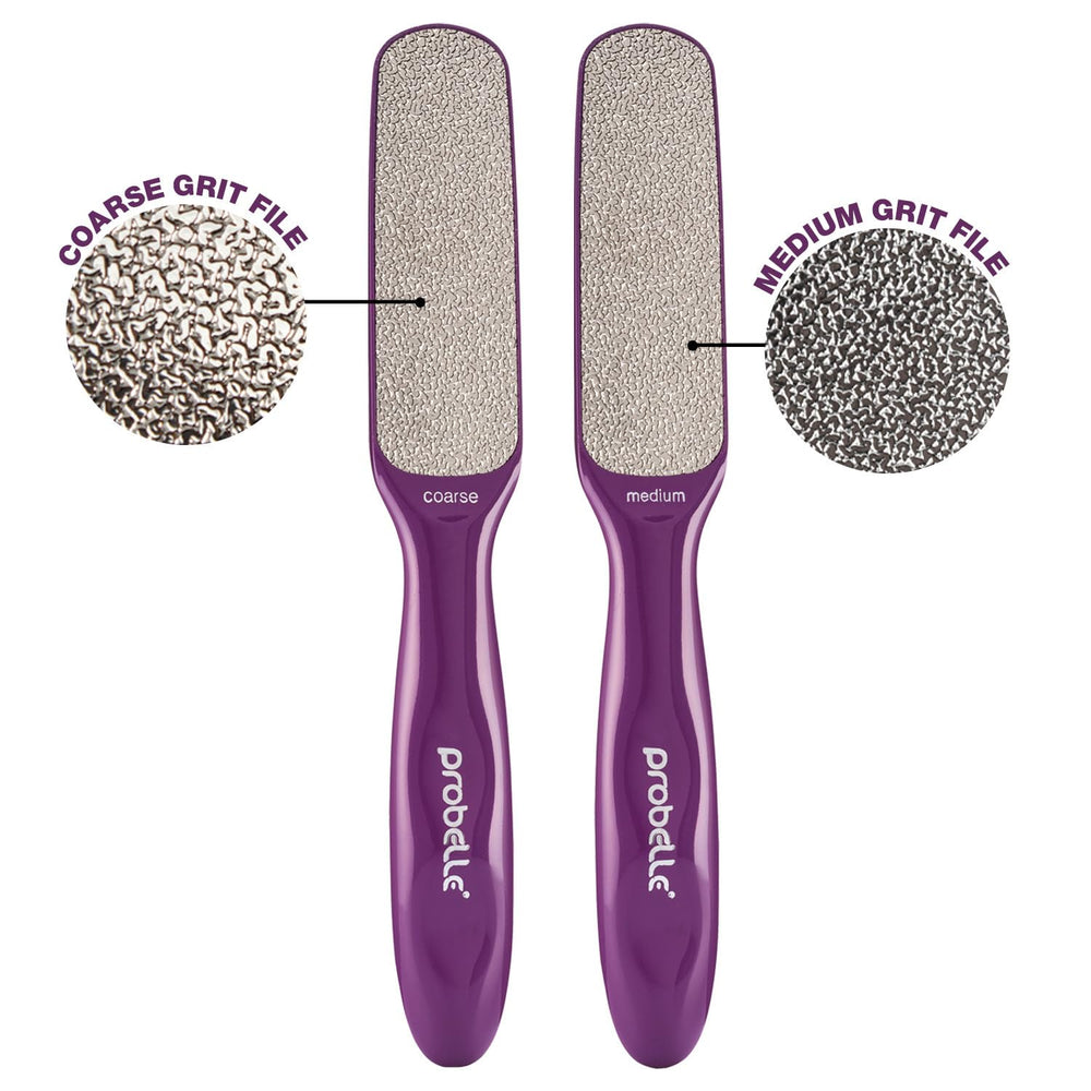 Probelle before and after feet image highlighting smoother skin benefit