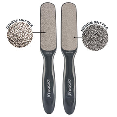 Probelle close-up of coarse nickel surface removing thick callus quickly