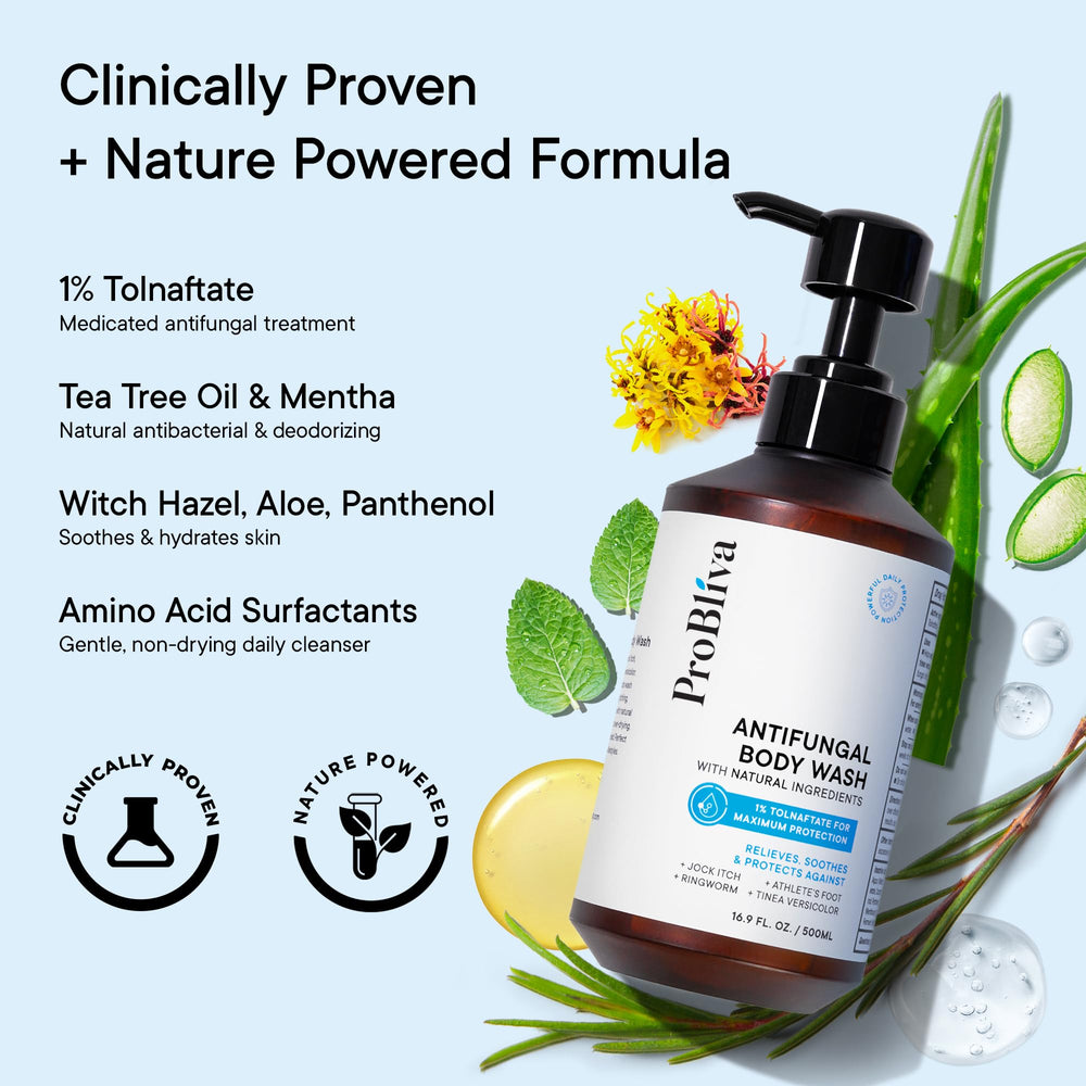 ProBliva applied to foot to help treat athlete’s foot