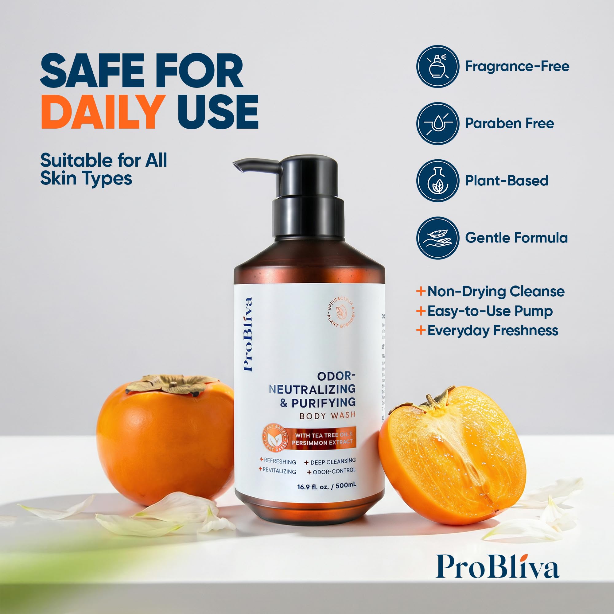ProBliva used in shower focusing underarm freshness