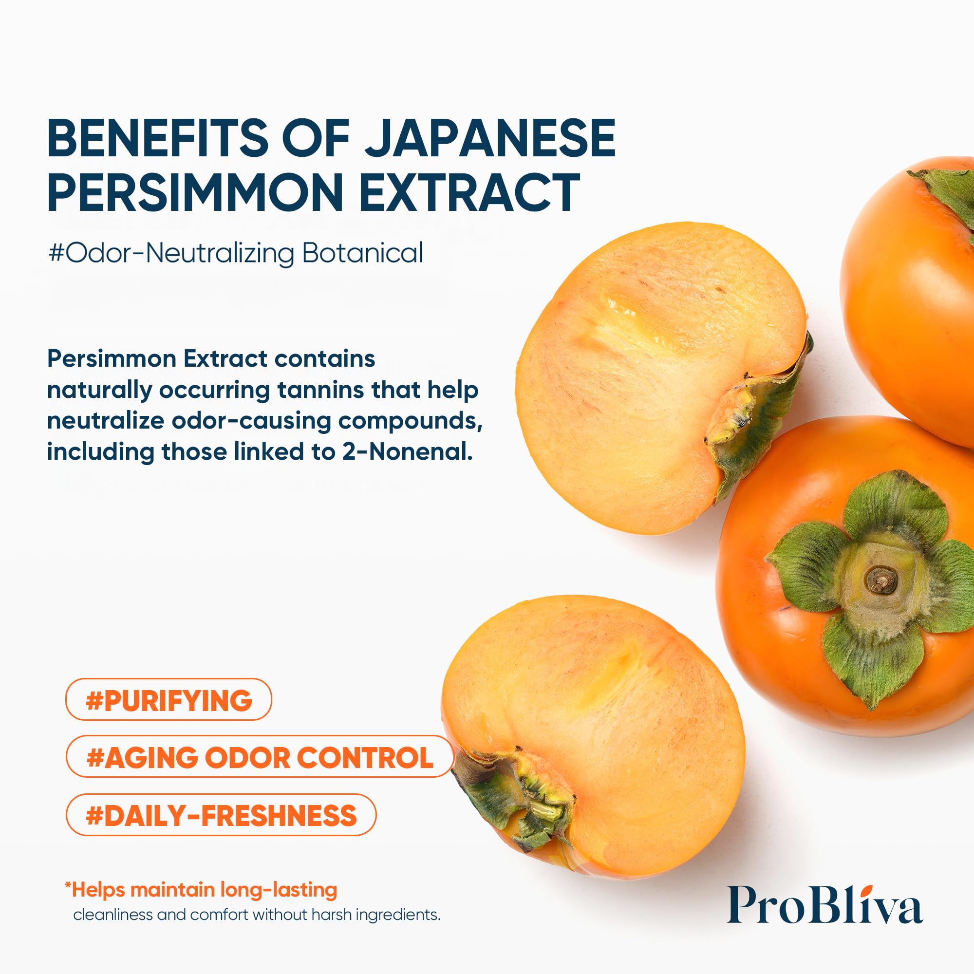 ProBliva persimmon extract close-up for odor-neutralizing power