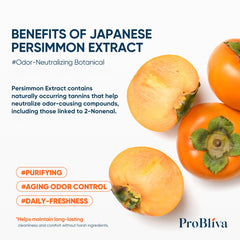 ProBliva persimmon extract close-up for odor-neutralizing power