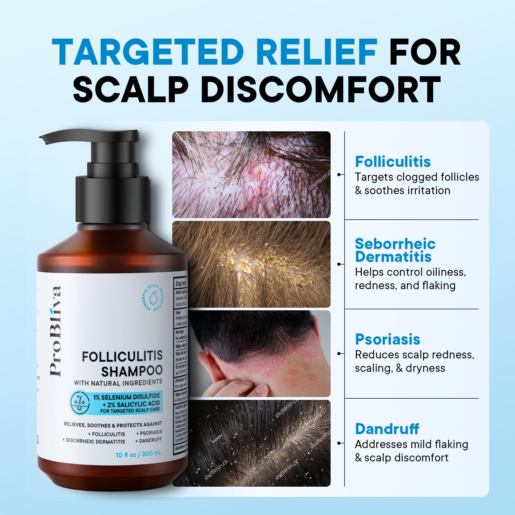ProBliva shampoo in hand being applied to scalp for direct follicle care benefit