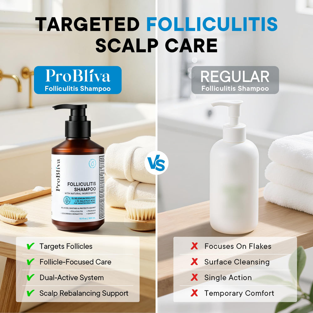 ProBliva bottle next to ruler showing 10 fl oz size for accurate scaling