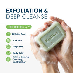 ProBliva close-up of scrub texture highlighting exfoliating action