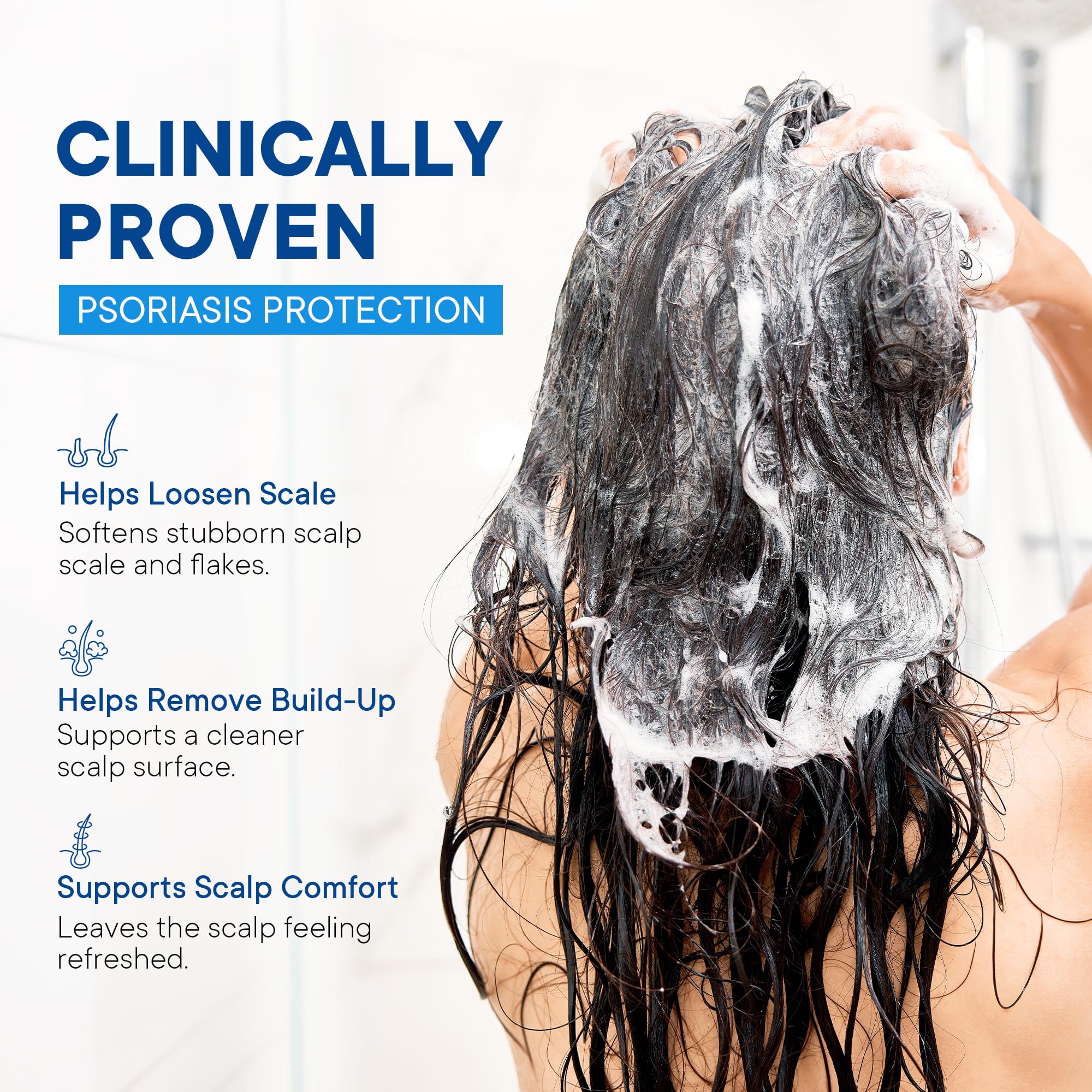 ProBliva shampoo texture lather demonstrating gentle exfoliating action