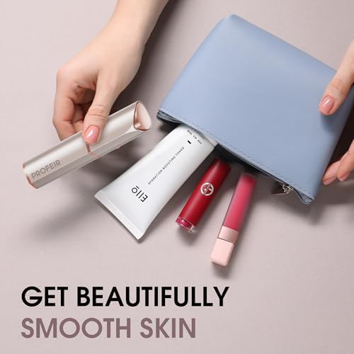 Profeir placed on a vanity next to cosmetics showcasing everyday styling benefit