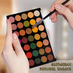 Profusion Cosmetics palette applied with brush creating seamless lid blend