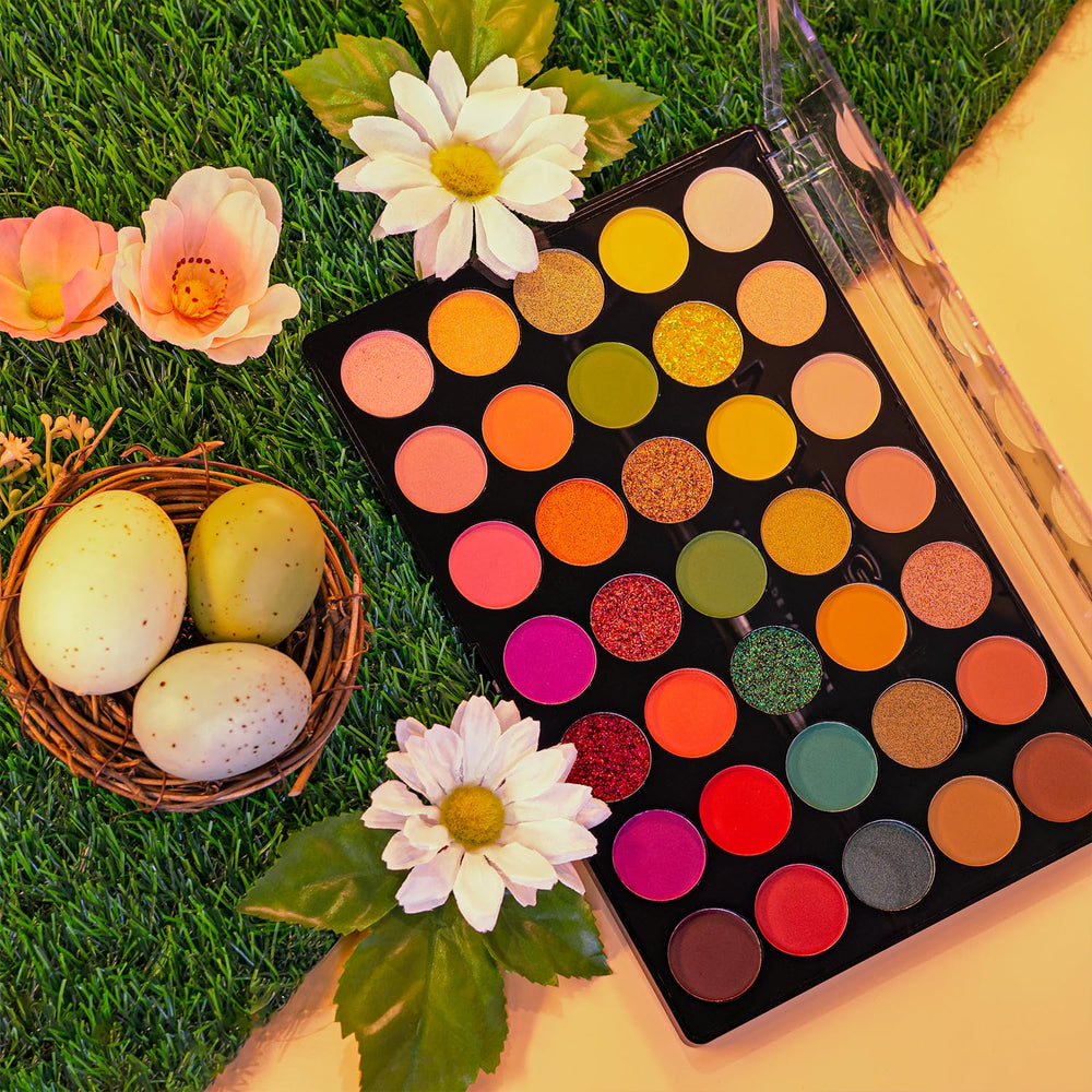 Profusion Cosmetics palette slipped into a handbag for travel-ready convenience