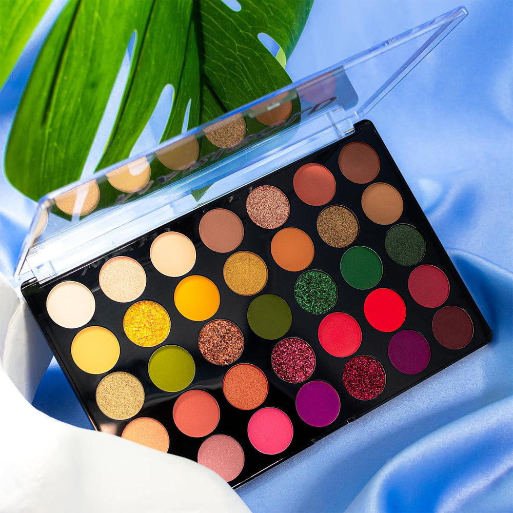 Profusion Cosmetics back label detailing shade names and vegan claim