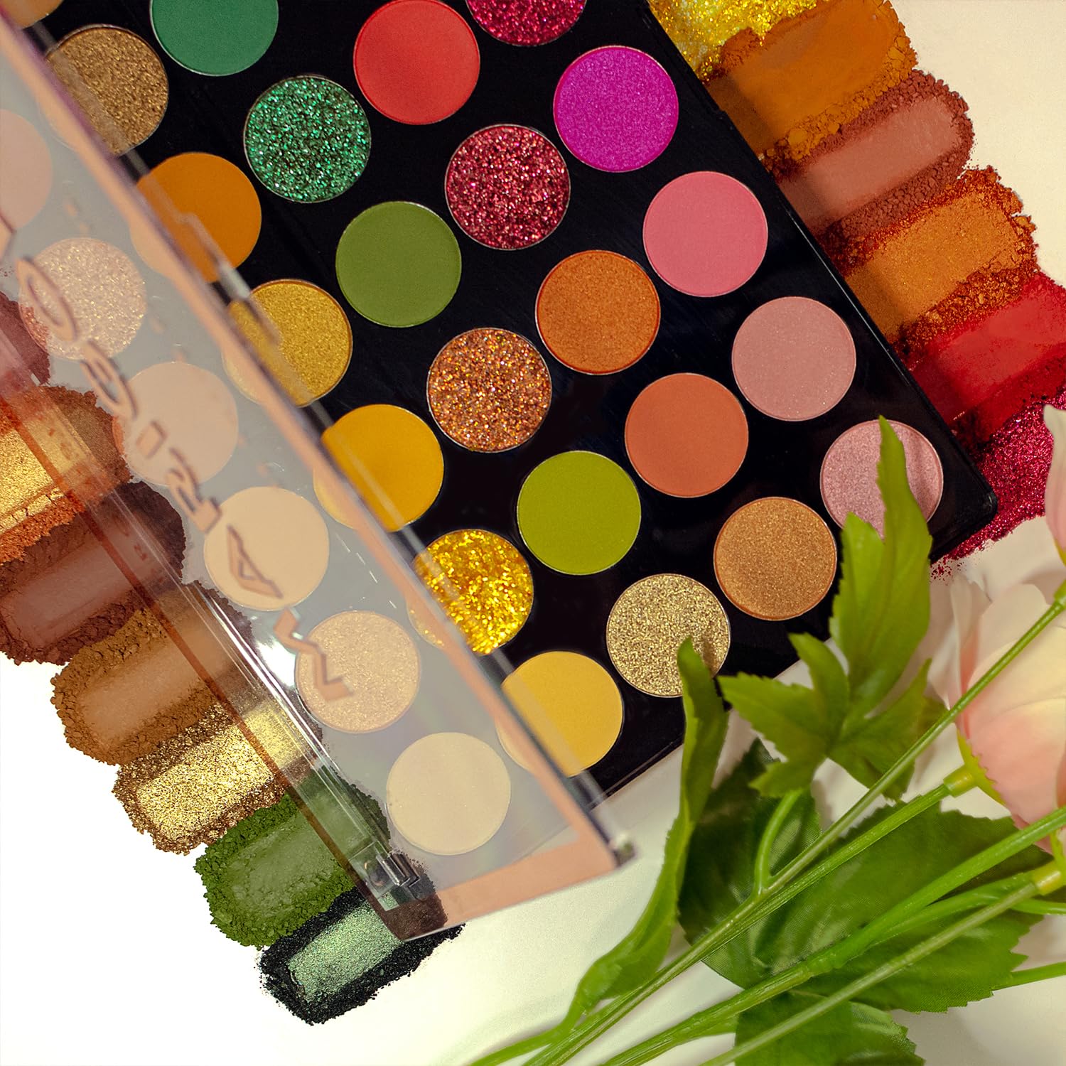 Profusion Cosmetics palette beside a coin showing compact size and portability