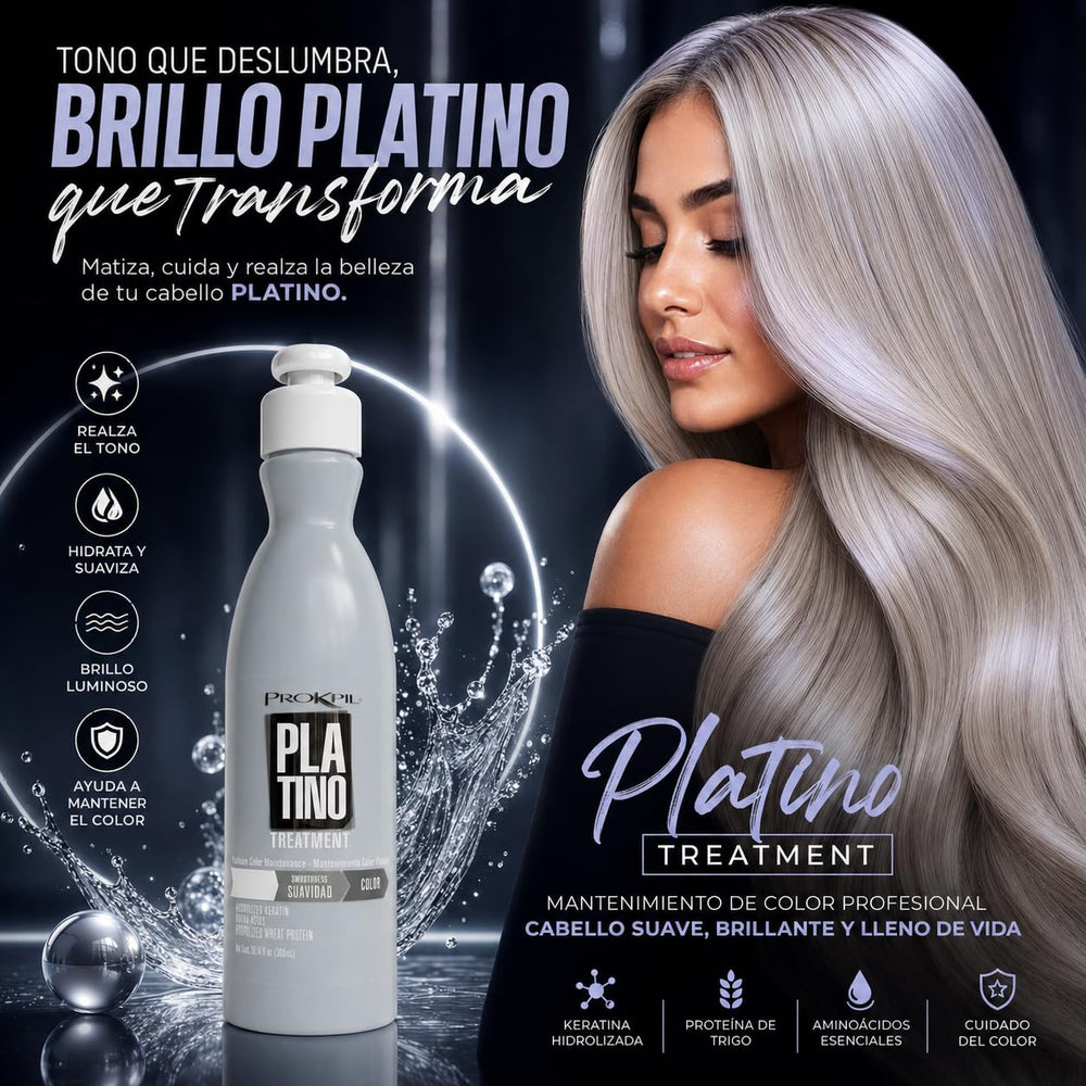 Prokpil being applied to blonde hair demonstrating toning and conditioning