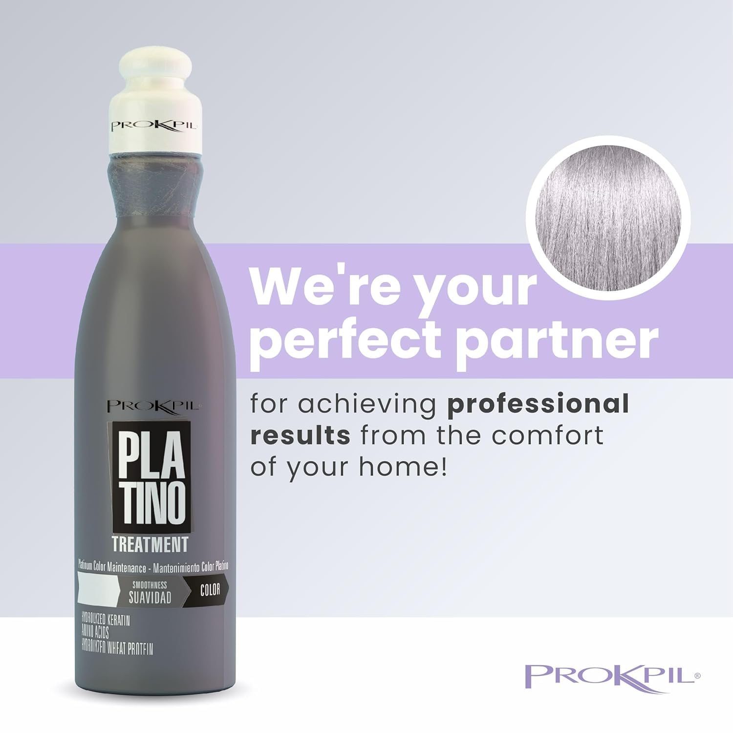 Prokpil jar on bathroom shelf in lifestyle setup conveying salon-quality maintenance