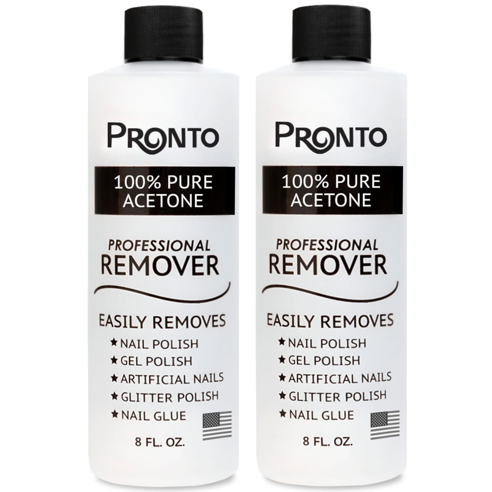 Pronto front packaging showing two 8 fl oz bottles and quick removal benefit