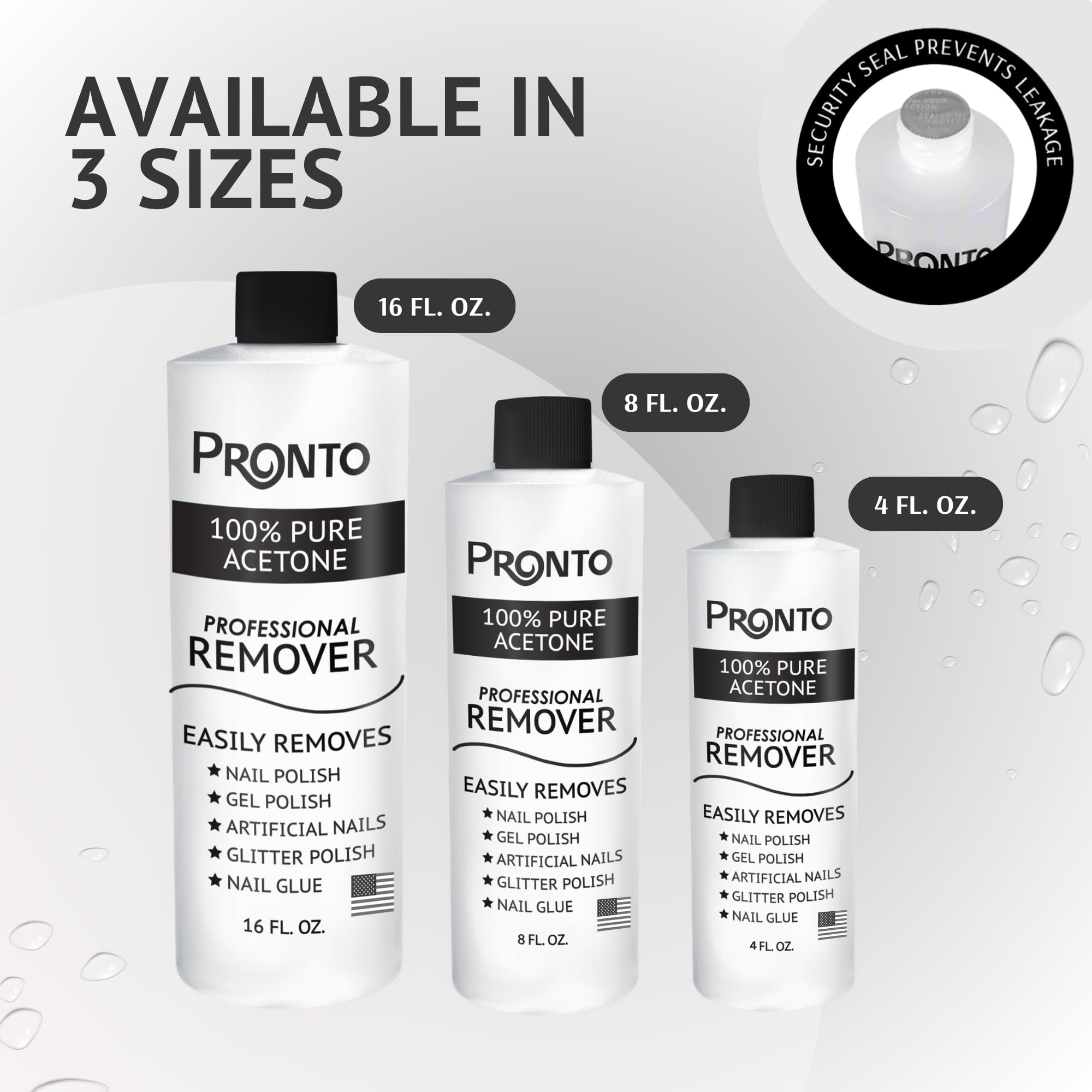 Pronto bottle on salon workstation illustrating professional-ready convenience