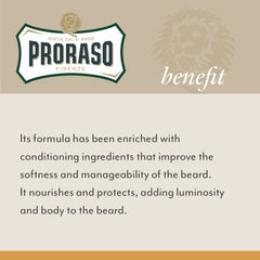 Proraso jar beside a coin showing product size for travel-friendly convenience