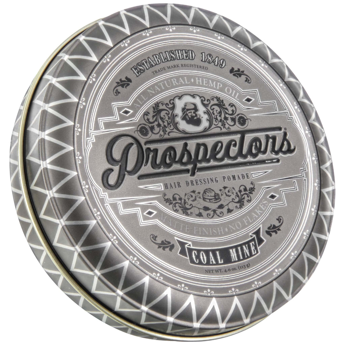 PROSPECTORS tub front label showing product and matte finish benefit
