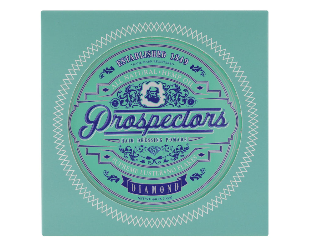 PROSPECTORS open tin showing creamy pomade texture for easy spread
