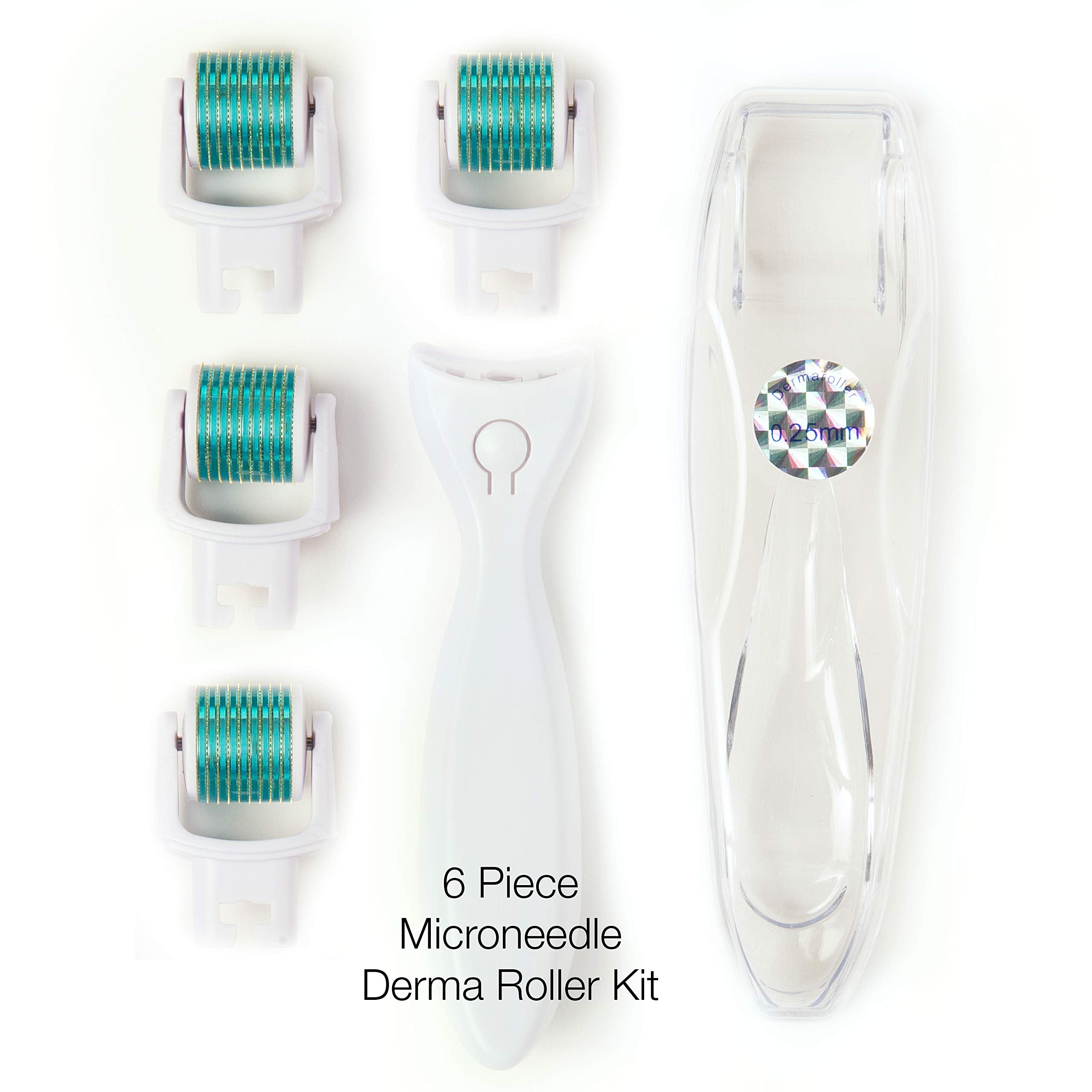 Prosper Beauty four replacement roller heads laid out to emphasize hygiene