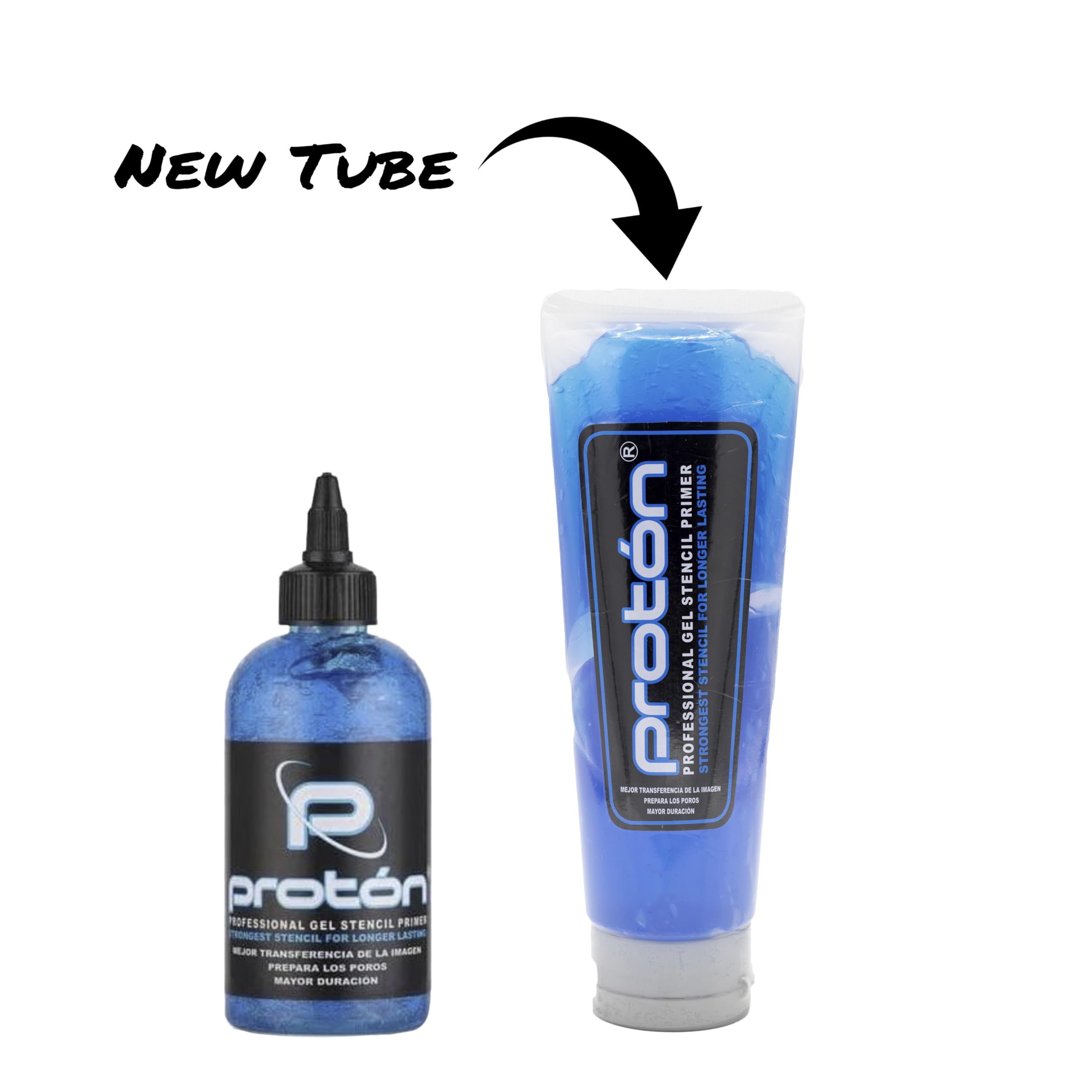 PROTON bottle beside a ruler for scale, highlights 8oz supply for busy artists