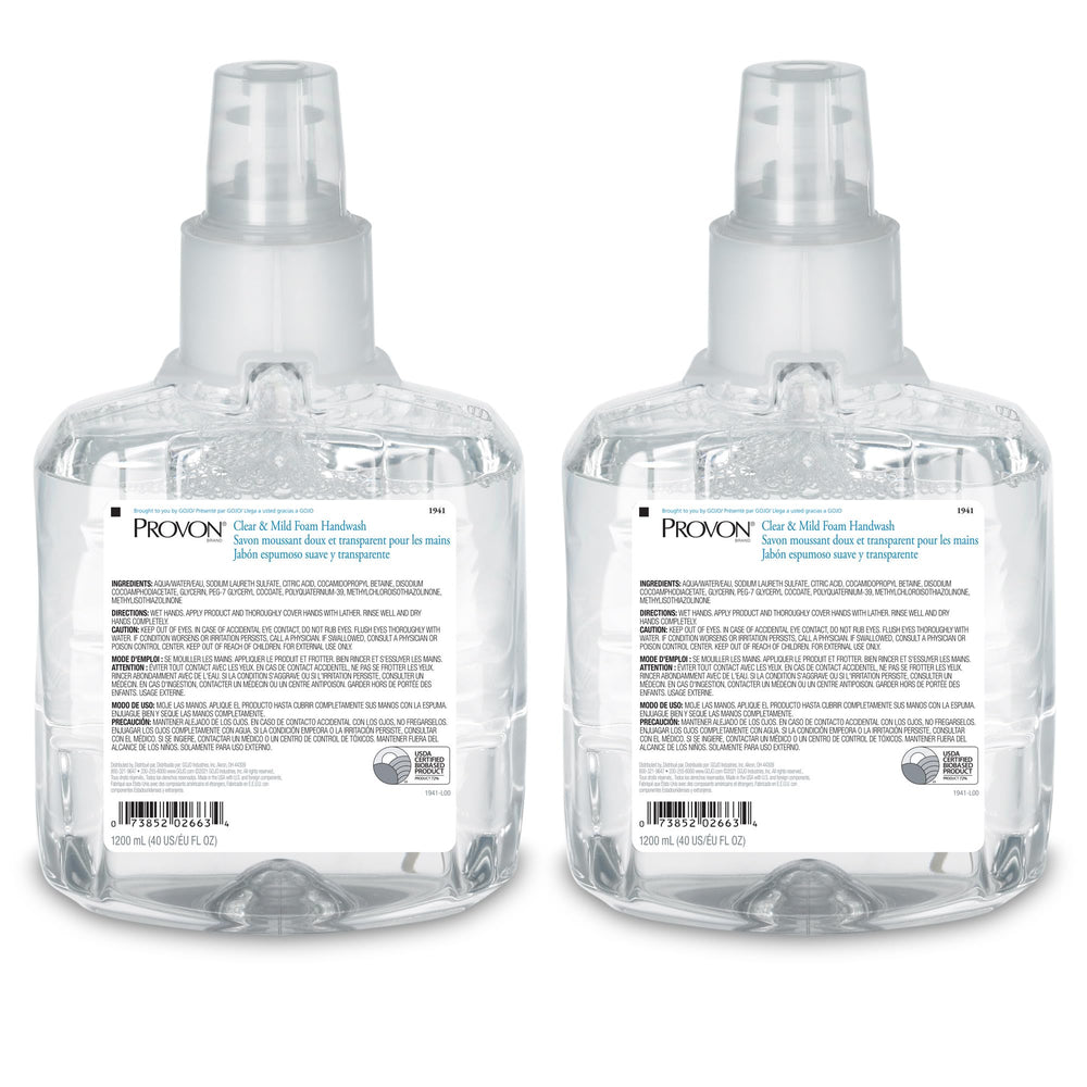Provon clear refill front packaging showing brand and eco certification benefit