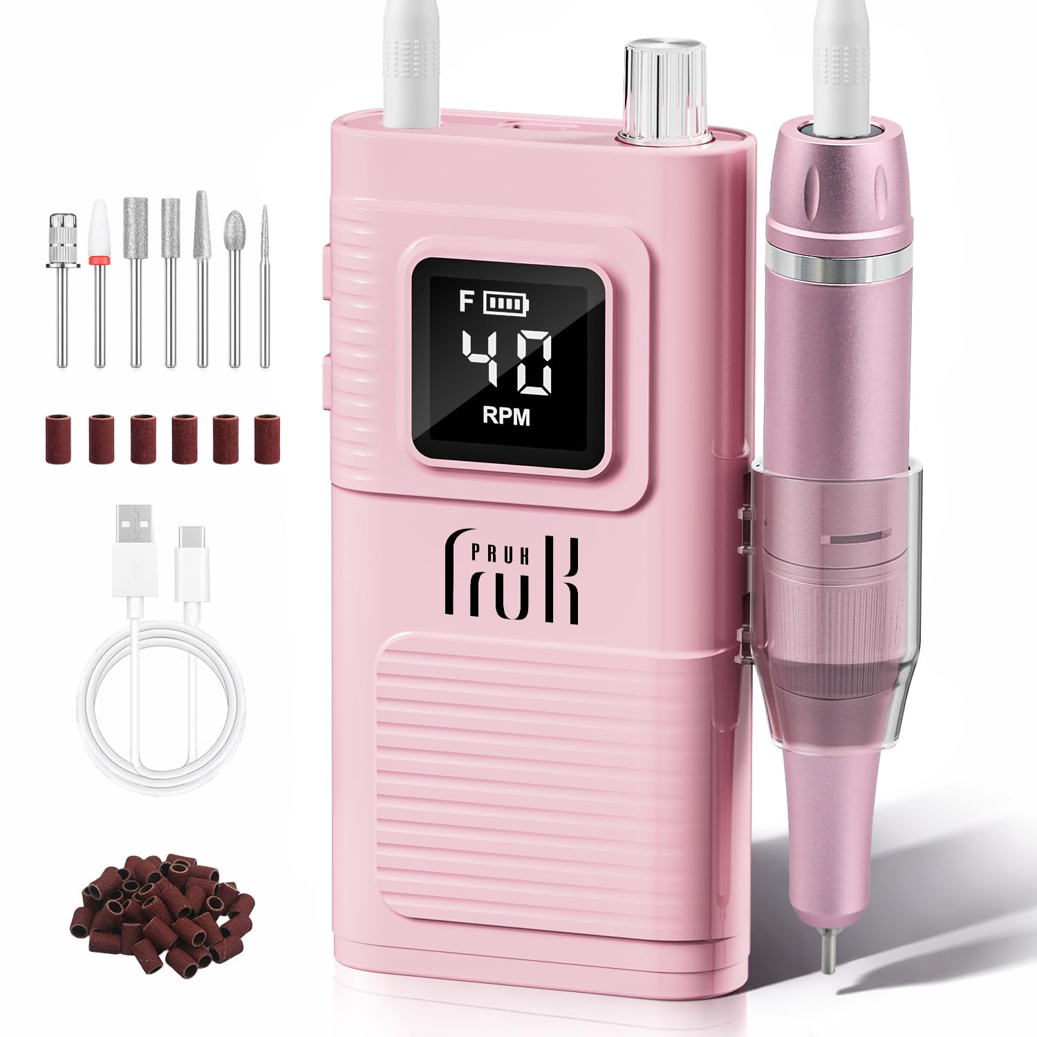 Pruk front view with LCD display showing speed and control — clear settings benefit