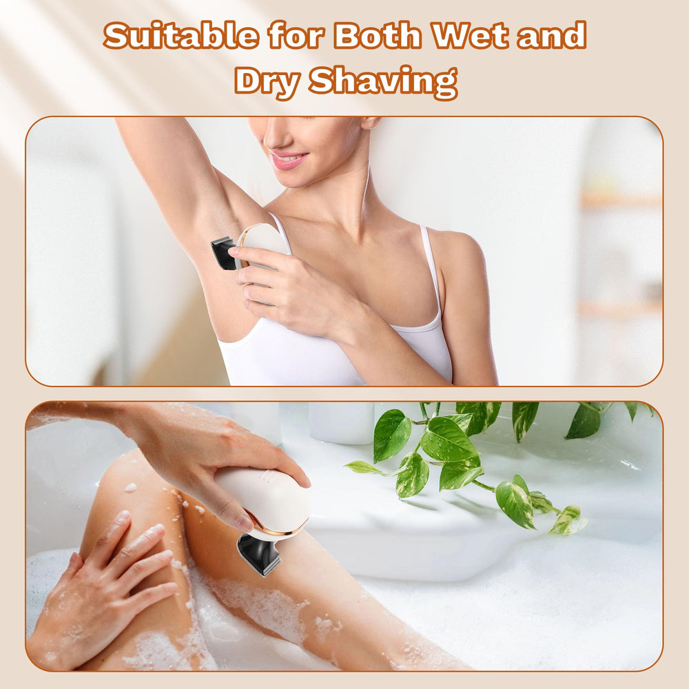 Psmicor used in shower showing waterproof design and wet shaving convenience