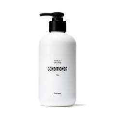 Public Goods conditioner front label showing brand and size, clarifying contents