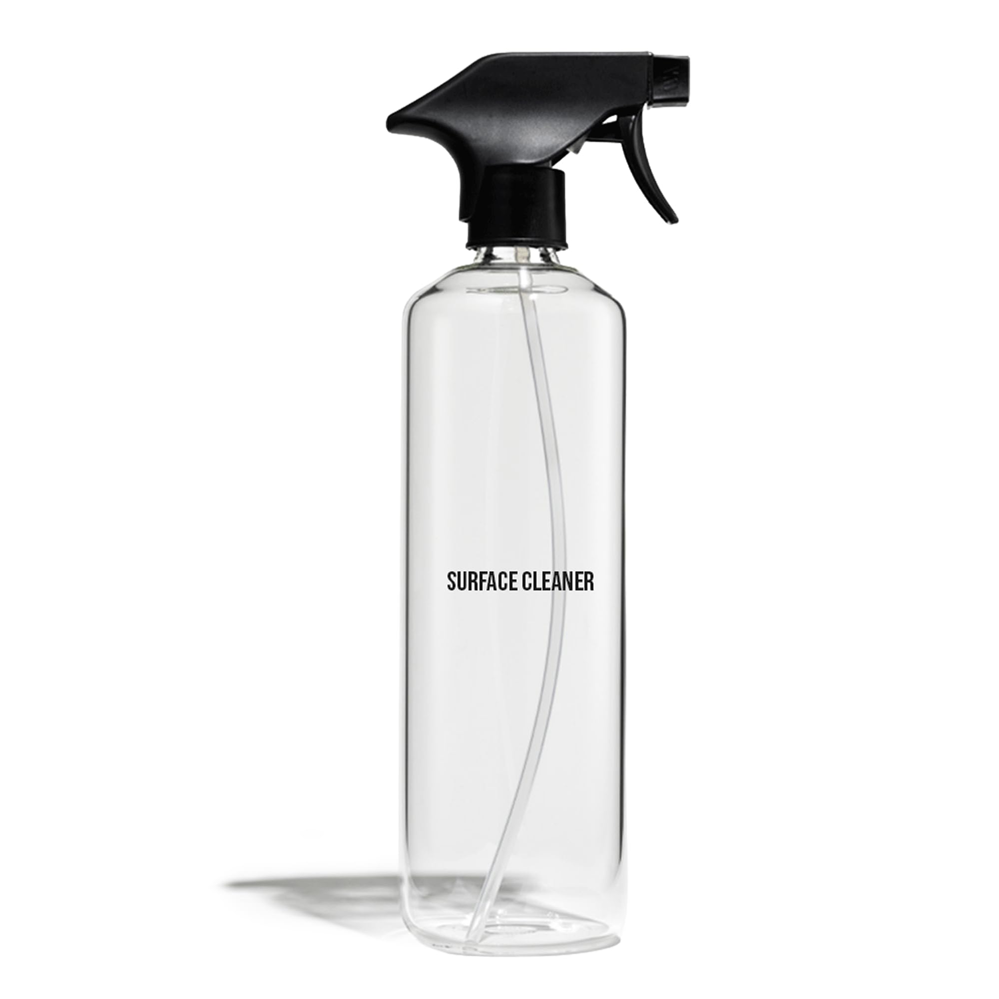 Public Goods front view of glass spray bottle showing clean minimal styling and easy refill benefit