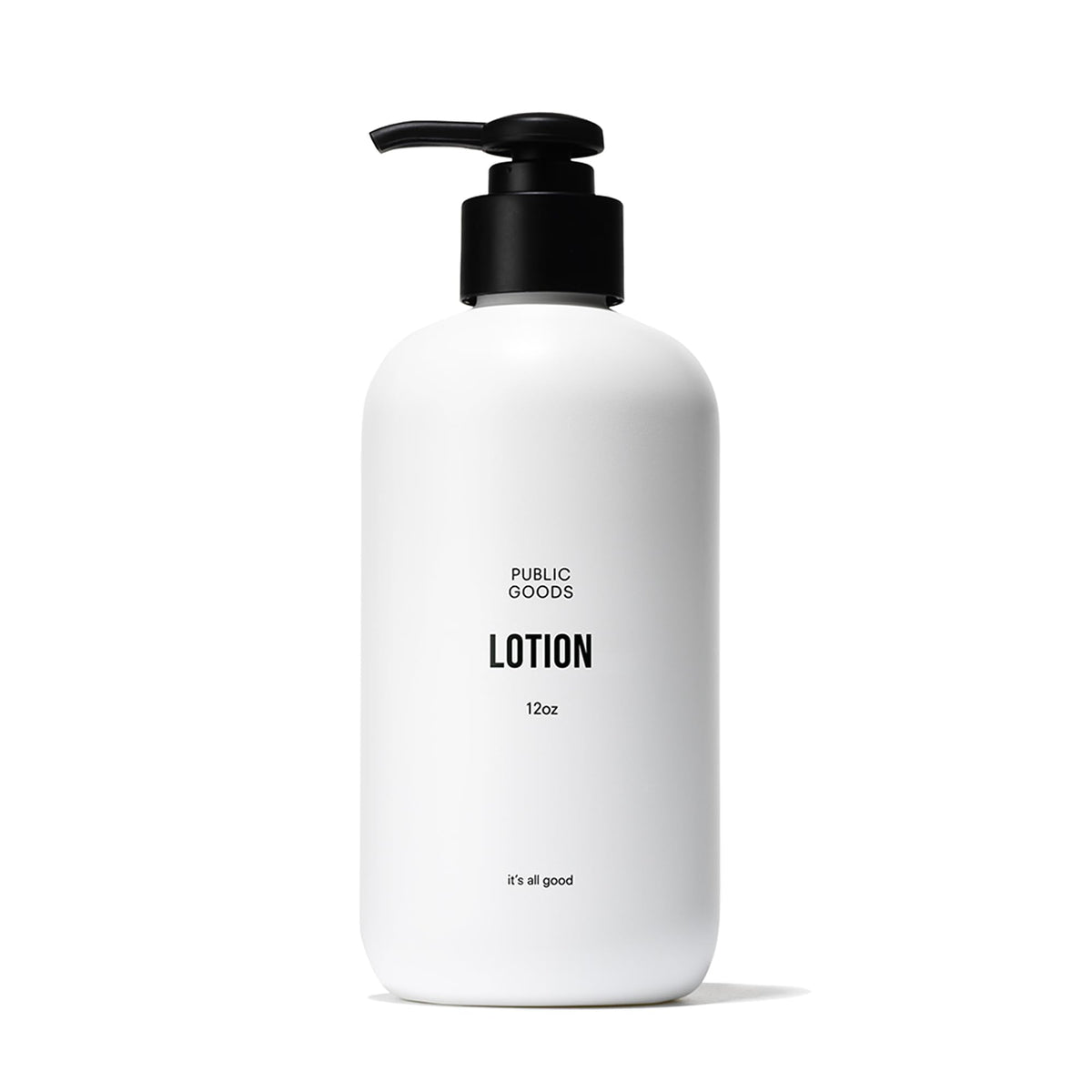 Public Goods front bottle view showing clean branding and pump benefit