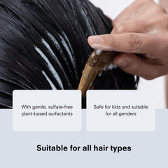 Public Goods shampoo pouring from refill demonstrating easy transfer and less waste