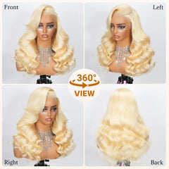 PUHPUH close-up of body wave texture highlighting soft, bouncy shine