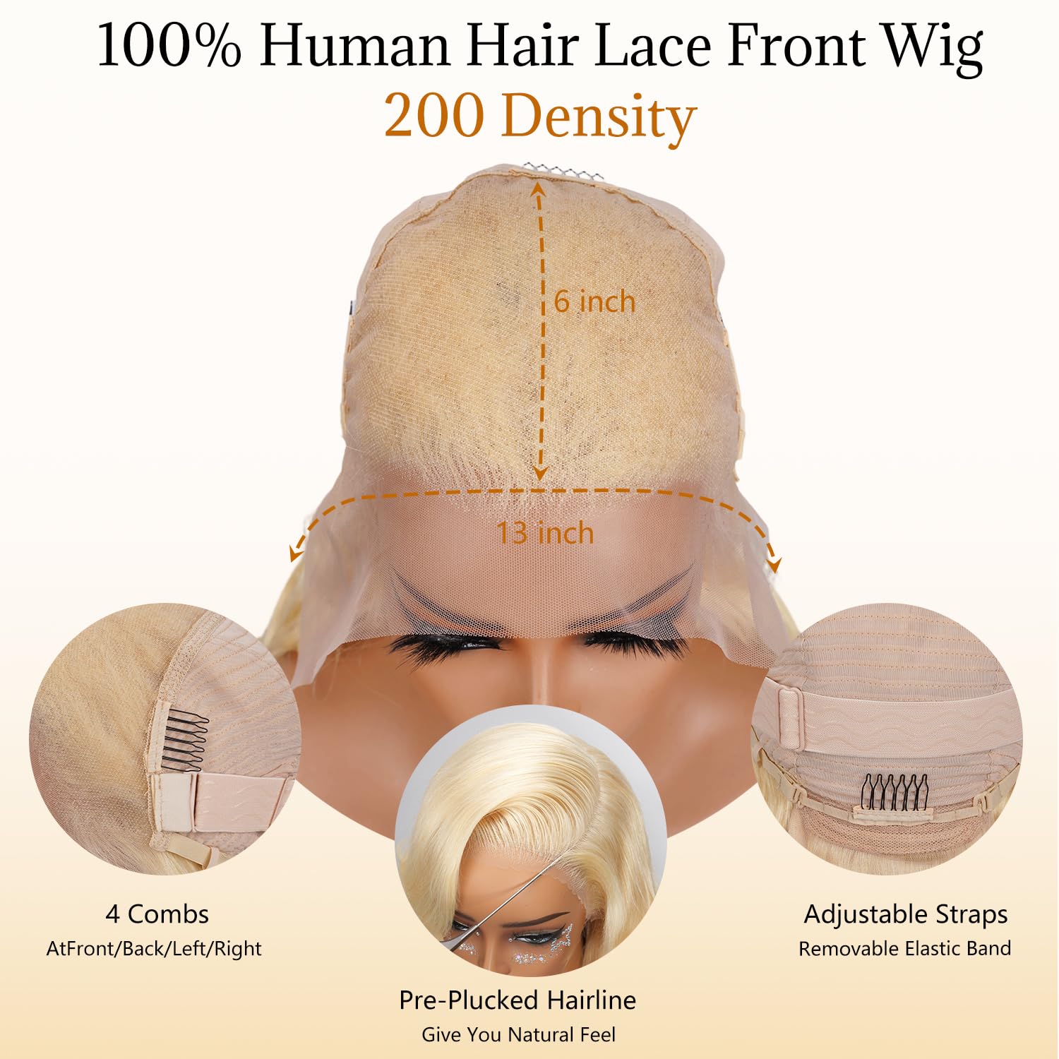 PUHPUH side profile worn showing pre-plucked hairline and natural fall