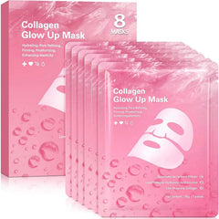 Puisa front packaging showing 8-sheet collagen mask and benefits