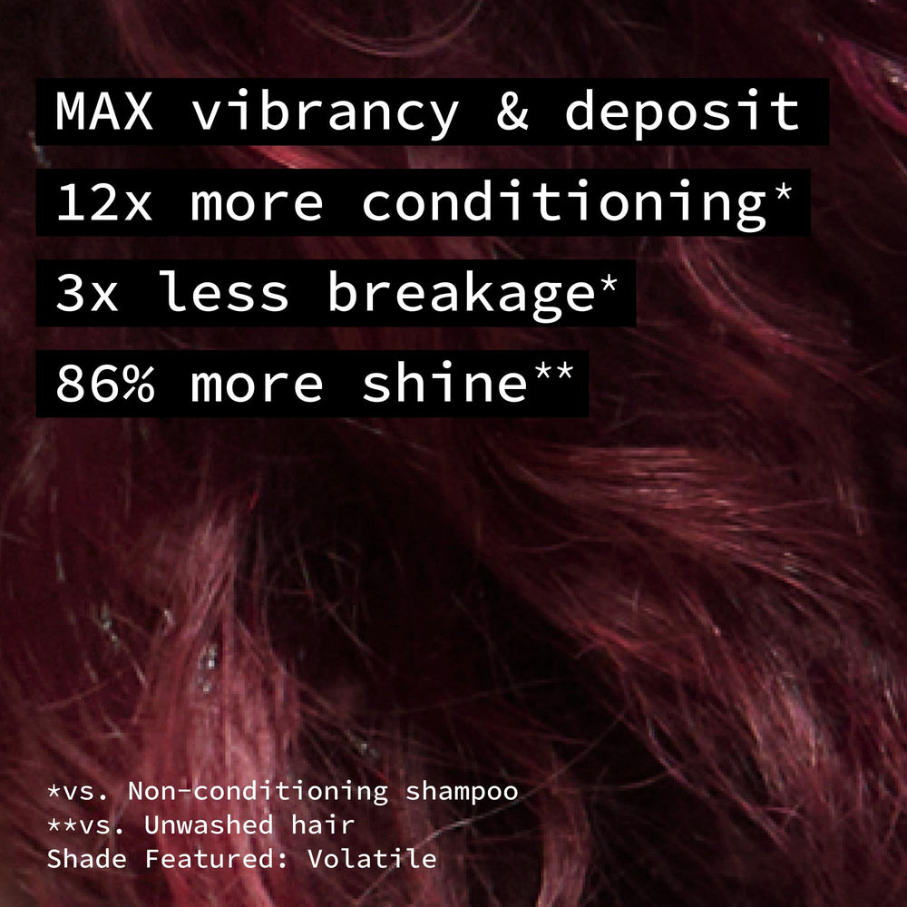 Pulp Riot applied with brush on strands demonstrating even deposit benefit