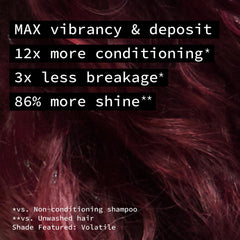 Pulp Riot applied with brush on strands demonstrating even deposit benefit