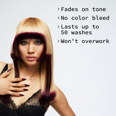Pulp Riot before and after on hair showing richer color and improved shine